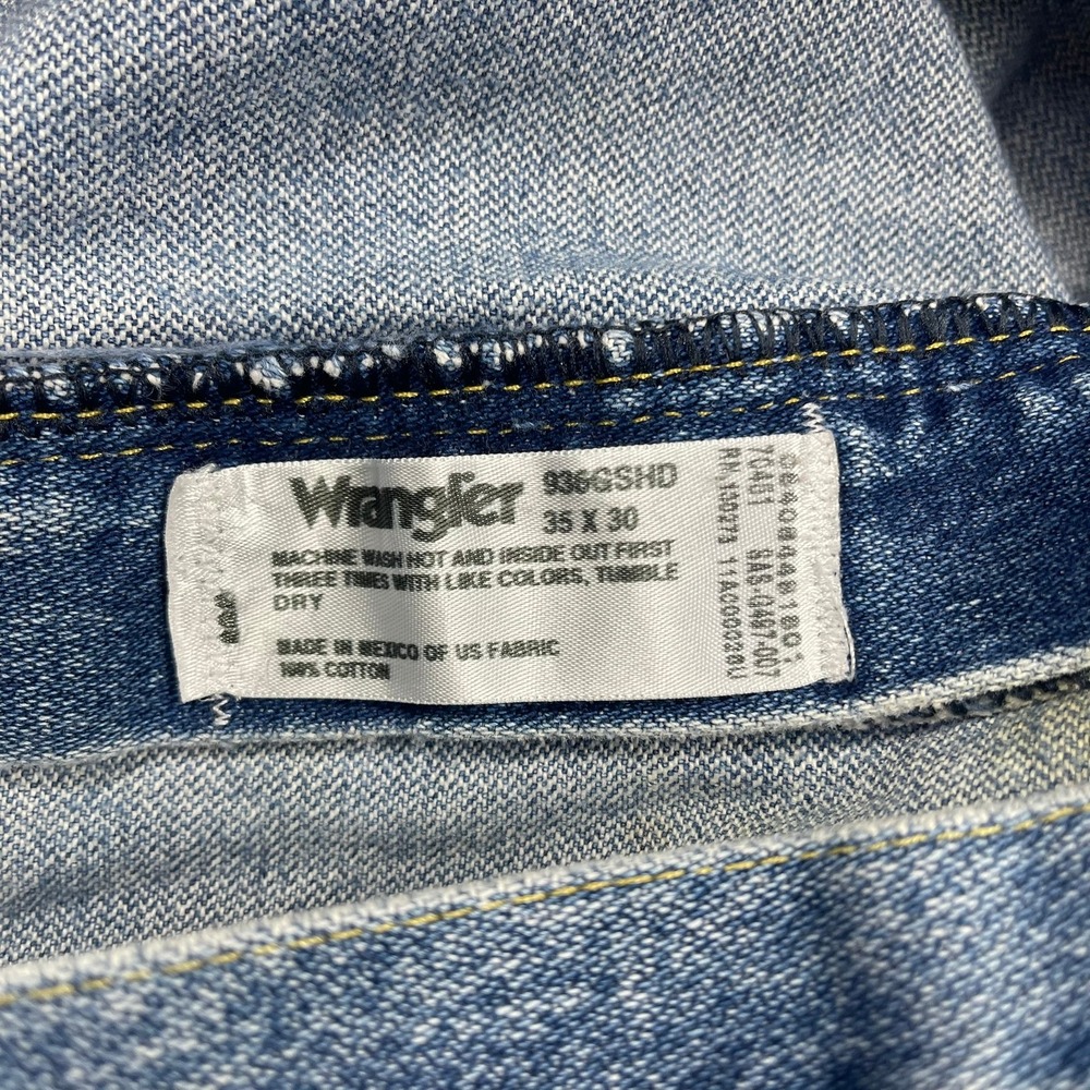 Wrangler George Strait Jeans Mens 35(34)x30(26) Blue Cowboy Cut Denim 936GSHD - Picture 7 of 9